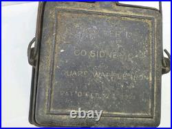 The Wagner M'F'G CO. Sidney O Square Cast Iron Waffle Maker 1910 With Base