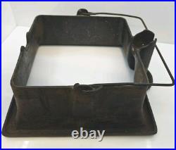 The Wagner M'F'G CO. Sidney O Square Cast Iron Waffle Maker 1910 With Base