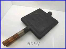 The Wagner M'F'G CO. Sidney O Square Cast Iron Waffle Maker 1910 With Base