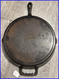 This is a Mainstays 12 1/2 Inch Cast Iron Skillet. It is designed for versatile