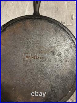 This is a Mainstays 12 1/2 Inch Cast Iron Skillet. It is designed for versatile