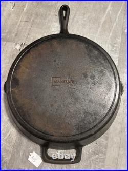This is a Mainstays 12 1/2 Inch Cast Iron Skillet. It is designed for versatile
