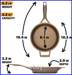 Top Quality Cast Iron STARGAZER SKILLET 10.5 Smooth Surface USA Made Durable