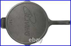 Un-Seasoned Modern Heirloom Mirror Polished Cast Iron Skillet Pan 12 2.7 Wall
