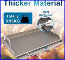 Universal Fit 25x16 Cast Iron Griddle with Removable Handles for Tailgating