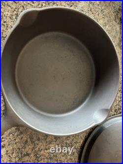 Unmarked Antique Wagner 11 Cast Iron Chicken Fryer withLid Restored Seasoned