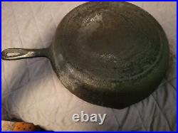 Unmarked Cast Iron Skillet 2 Deep 10Pan Camping Lodge Home