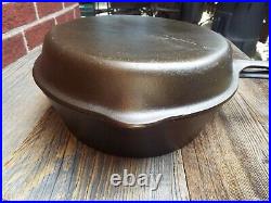 Unmarked Wagner 11 Cast Iron Deep Double Skillet Set, restored