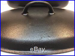 VERY RARE Griswold Slant Logo No. 3 Cast Iron Oval Roaster & Lid 2627 / 2628