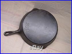 VINTAGE 12 # 10 CHICAGO HARDWARE FOUNDRY DEEP HAMMERED CAST IRON SKILLET With LID