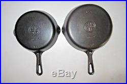 VINTAGE 1940's GRISWOLD MATCHING STYLE SKILLET SET-SIZES 3,4,5,6,7,8,9 (Ex. Cond)