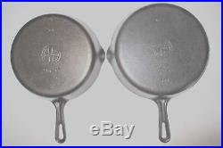 VINTAGE 1940's GRISWOLD MATCHING STYLE SKILLET SET-SIZES 3,4,5,6,7,8,9 (Ex. Cond)