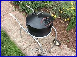 Vintage Cook'n' Kettle Sr 59 Cast Iron Bbq Grill With Cart, Refurbished, Nice