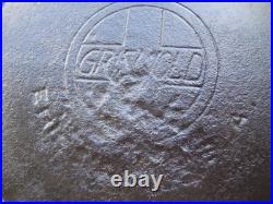 VINTAGE GRISWOLD # 8 LARGE SLANT LOGO MARKED 704 E CAST IRON SKILLET withHR