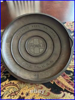 VINTAGE GRISWOLD #9 Cast Iron Skillet 469 C with Self Basting Lid