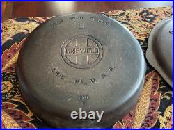 VINTAGE GRISWOLD #9 Cast Iron Skillet 469 C with Self Basting Lid