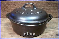 VINTAGE GRISWOLD BIG BLOCK CAST IRON TITE-TOP DUTCH OVEN # 8 with LID & TRIVET GUC