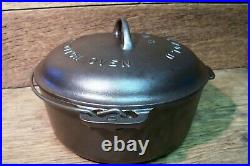 VINTAGE GRISWOLD BIG BLOCK CAST IRON TITE-TOP DUTCH OVEN # 8 with LID & TRIVET GUC