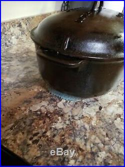 VINTAGE GRISWOLD No. 7 CAST IRON OVAL DUTCH OVEN ROASTER WITH LID NICE