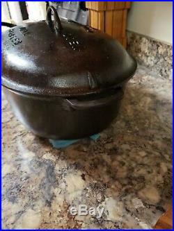 VINTAGE GRISWOLD No. 7 CAST IRON OVAL DUTCH OVEN ROASTER WITH LID NICE