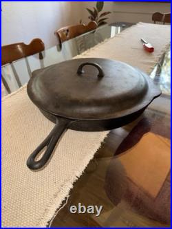 VINTAGE Lodge #14 Lid + Skillet Transitional Griswold/wagner Era RARE