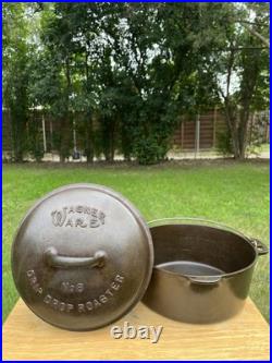 VINTAGE Wagner Ware Sidney O Cast Iron #8 Drip Drop Roaster Dutch Oven 1268A