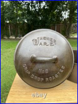 VINTAGE Wagner Ware Sidney O Cast Iron #8 Drip Drop Roaster Dutch Oven 1268A