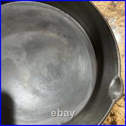 VTG Cast Iron Skillet Unmarked Marrietta 8 Early Heat Ring 5lb