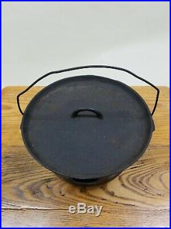 VTG GRISWOLD 310 CAST IRON CHUCK WAGON CAMP DUTCH OVEN With #10 LID LEGS TITE-TOP