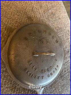 VTG GRISWOLD CAST IRON No 8 SKILLET With SELF BASTING Cover see Desc