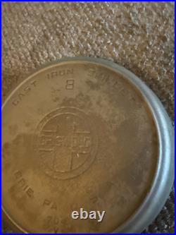VTG GRISWOLD CAST IRON No 8 SKILLET With SELF BASTING Cover see Desc