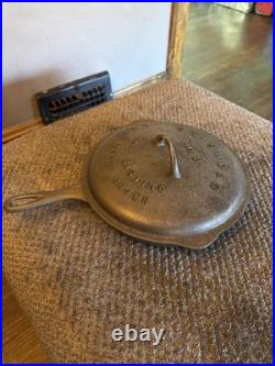 VTG GRISWOLD CAST IRON No 8 SKILLET With SELF BASTING Cover see Desc