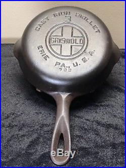 VTG GRISWOLDNO. 3709 VTG 1919-1939 SKILLET PANLarge Block TMCAST IRON F/S