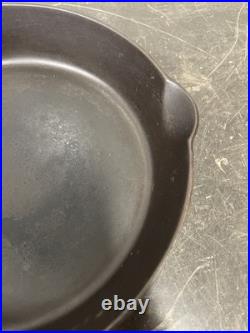 VTG Griswold ERIE #9 Slant Logo Cast Iron Skillet 710 X Heat Ring