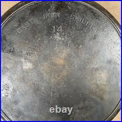 VTG Griswold / Wagner #14 / 15 1/4 Cast Iron Skillet Heat Ring /needs seasoning