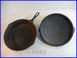 VTG Hammered Cast Iron 11 DEEP CHICKEN FRYER Skillet & Lid UNMARKED