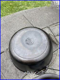 VTG Lodge Cast Iron 7.5 Qt Cast Iron #10 Camp Dutch Oven With Bail Handle 15.5 Lb