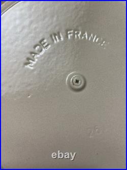 VTG Staub Basix  Green Heavy #26 Made In France Enamel Cast Iron Dutch Oven