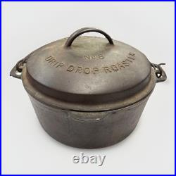 VTG Wagner Ware Sidney O Cast Iron Drip Drop Roaster Dutch Oven With Lid 1268 No 8