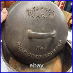 VTG Wagner Ware Sidney O Cast Iron Drip Drop Roaster Dutch Oven With Lid 1268 No 8