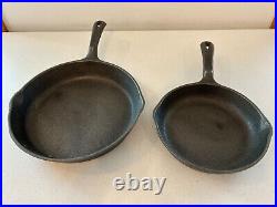 VTG Wagner's 1891 Original Cast Iron Cookware Skillet Pan Set 8 & 10.5 # 1342