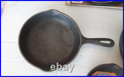 VTG Wagner's Cast Iron Cookware Skillet Pan Set 6.5 8 & 10.5 # 1343 NOS USA