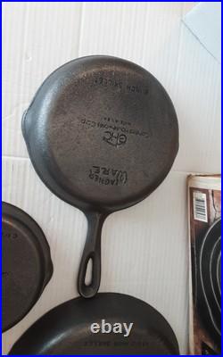VTG Wagner's Cast Iron Cookware Skillet Pan Set 6.5 8 & 10.5 # 1343 NOS USA