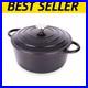 Versatile 6.4 Qt Cast Iron Casserole Pot with Lid Oven Safe up to 500° F