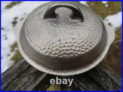 Very Hard To Find Griswold Hammered Cast Iron #3 Plated Hinged LID No. 2093