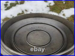 Very Hard To Find Griswold Hammered Cast Iron #3 Plated Hinged LID No. 2093