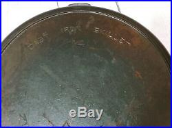 Very Large Old Wagner Cast Iron #14 Skillet 15 1/4 inch