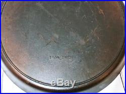 Very Large Old Wagner Cast Iron #14 Skillet 15 1/4 inch