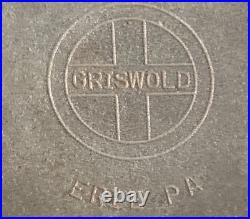 Very Nice GRISWOLD NO. 4 Cast Iron Skillet with the Grooved Handle 702-D