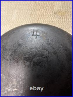 Very Rare #4 Griswold Cast Iron Bbq Skillet 669-a- 3-holed Handle See Details